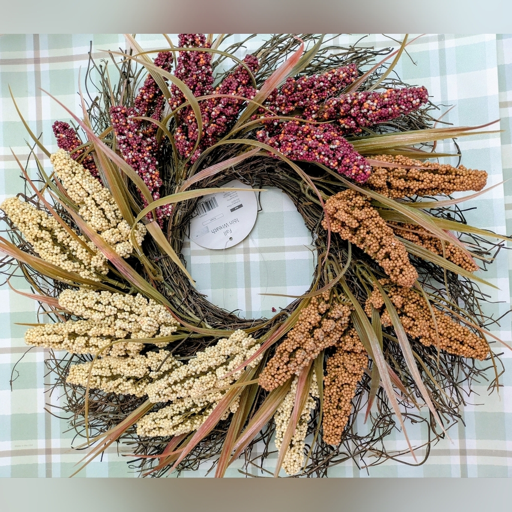 NWT Autumn Wreath 16"